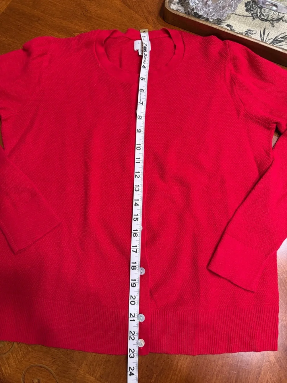 a new day Red Button-Front Women's Cardigan - Picture 3 of 3